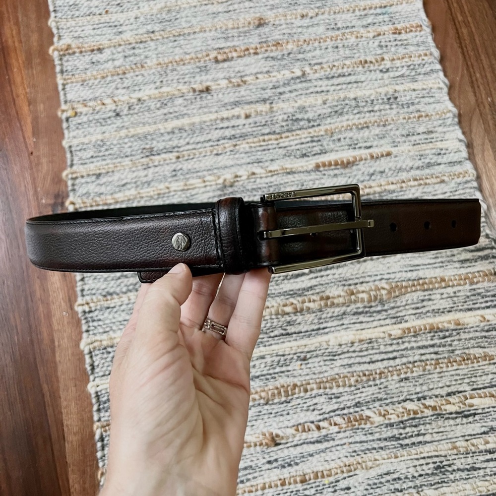 Lacoste Brown Leather Belt